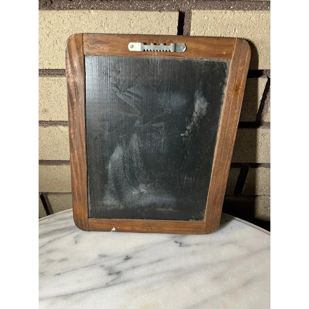 VTG Slate Chalkboard Hand Painted Praise Ye The Lord Apple Folk Art Wood Sign